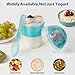 Freshmage Yogurt Parfait Cups with Lids, 2 Pack 20 oz Reusable Overnight Oats Containers with Lids, Topping Compartment & Spoon to Go for Breakfast Meal Prep, Portable & Lightweight (Blue&Green)