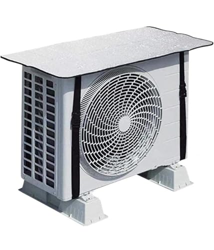 Image of AC Outdoor Unit Protector Cover | Waterproof & Heat Resistant Insulation Sheet | Heavy Duty AC Outdoor Cover for 1.5 Ton Split AC | Sun, Rain & Dust Protection Aluminium Triple Layer (Pack Of 1)