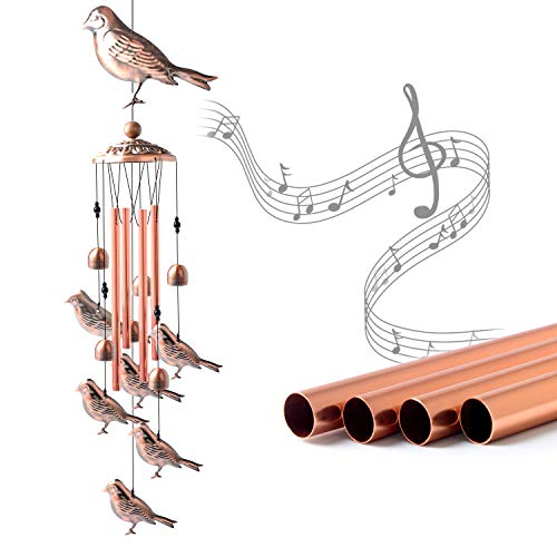 ShangTianFeng Retro Wind Chime Wind Chimes Outdoor Gifts for Mom Gift Windchime Windchimes Garden Decorations Outdoor Patio Decorations Outdoor with S Hook Hooks Indoor and Outdoor Bird Wind Chimes