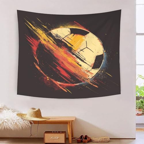 Tapiz de fútbol 3D de 150cmx200cm para renovar paredes vacías con estilo estético