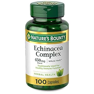 Echinacea Complex by Nature’s Bounty, Herbal Supplement, Supports immune Health, 450 mg, 100 Capsules