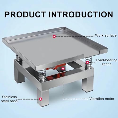 Mesa Vibradora para Hormigón, Plataforma Vibratoria de 10 kg de Capacidad de Carga, 35,5 x 35,5 cm, Motor de Cobre Puro, 220 V miniatura 3