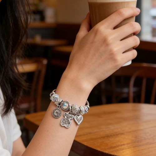 Image of YouLuo Cute Necklace Charm Bracelet Set,Personalized Jewelry Gift for Women | Cute Charm Bracelet, Adjustable Stainless Steel Bracelet, Anime Cartoon Accessories Bracelets for Women Gift and Friendship