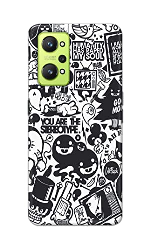 Image of Printed Hard Back Cover Case for Realme GT Neo 3T 5G Back Cover (Mixed Cartoon) -702
