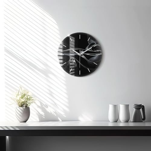 Horloge en verre silencieuse Wallfluent contre le tic-tac - 3
