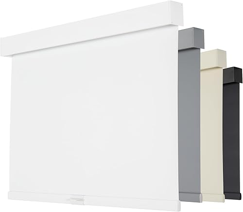 Persilux Persianas enrollables opacas sin cordones para ventanas de interior, parada libre con cenefa, persianas de tela con aislamiento térmico,