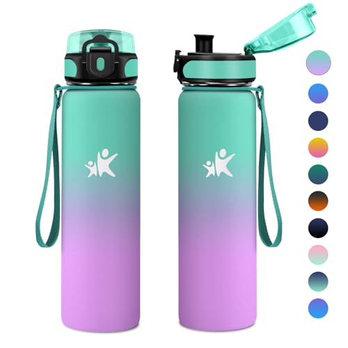 KollyKolla Trinkflasche 1L, Thermoskanne Kalt&Warm, Trinkflasche Edelstahl BPA-Frei, Doppelwandisolierung, Isolierflasche für Kohlensäurehaltige Getränke, für Fitness, Wandern, Camping