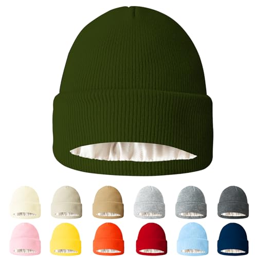 Image of Winter Beanie Acrylic Knit Cuffed Plain Hats Skull Cap Warm Beanies for Men Women