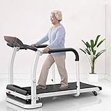 Folding Walking Machine for Elderly, Adjustable Incline Treadmill, Home Gym Aerobic Exercise Fitness Equipment with Safety Handrails and LED Display