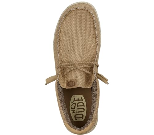 Image of HEYDUDE Men's Wally Sport Mesh Slip On Loafer | Elastic Laces | Speckled Outsole, Contrast Heel Panel, Rounded Toe, Reinforced Heel Stitching