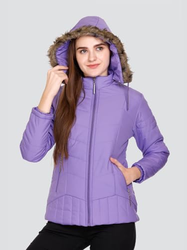 Image of RARE TIMES Women's Stylish Solid Full Sleeves Jacket | Winter Wear Quilted Jacket for Travelling | Regulaer Fit Puffer Jacket For Women