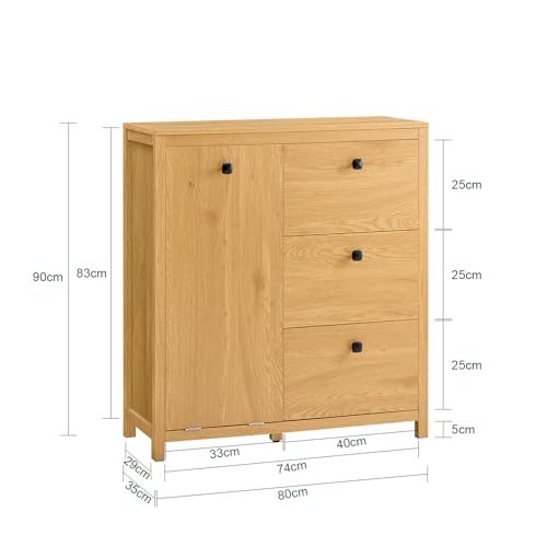 Wäscheschrank mit Korb & 3 Schubladen – Platzsparende Aufbewahrungseinheit für Bad & Waschküche, modernes Design, B80 x T35 x H90 cm