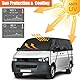 Autoabdeckung Wasserdicht Ersatz für VW T5 T6 LWB, Sonnenfest Hälfte Autoabdeckung, Halbgarage UV Beständige Halbe Auto Abdeckplane Staubdicht Schneefest Outdoor Indoor