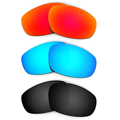Lentes para Oakley Split Jacket ideales para ciclismo y running cristales rojo azul y negro