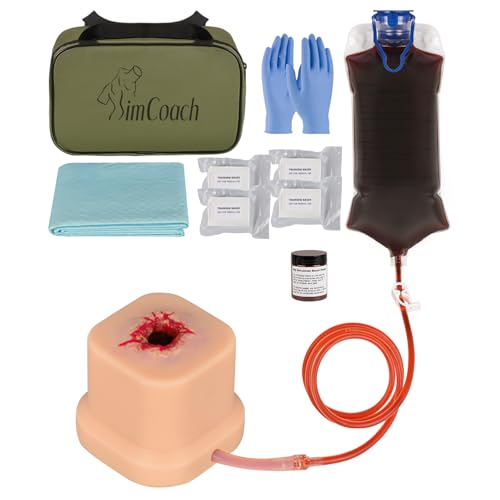 Image of SimCoach Wound Packing Trainer, Stop the Bleeding Kit for Wound Dressing Training, Wound Simulation Kit
