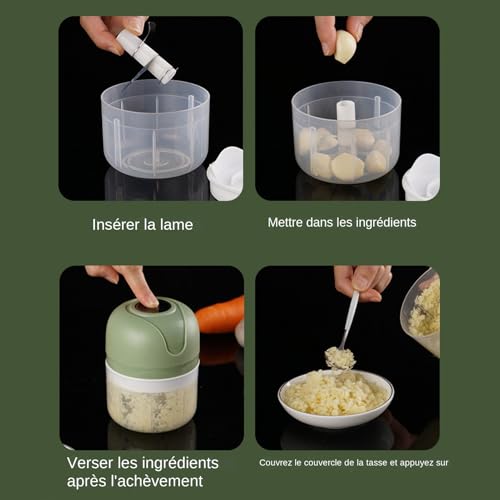 Picadora De Cebollas - Picadora Eléctrica Ajo USB Para Cocina,Dispositivo Eléctrico Portátil,Frutas Nueces Vegetales - imagen 6