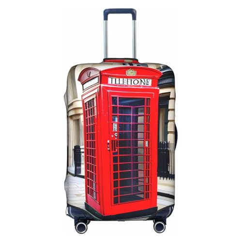 Telephone Booth Tsa Approved Luggage Cover For 18-32 Inch Suitcases Scratch-Resistant Stretch Luggage Cover