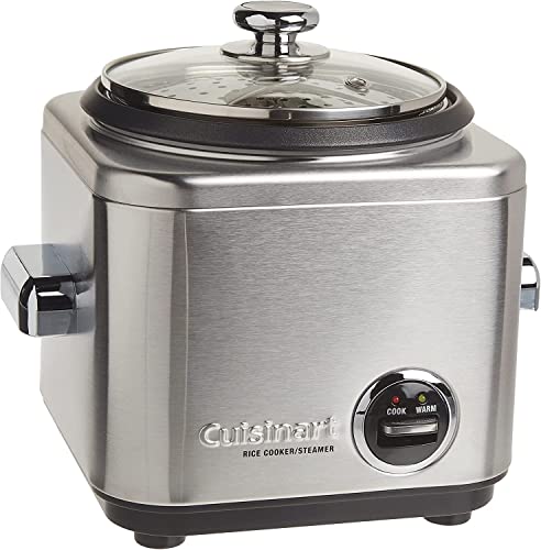 Image of Cuisinart CRC-400P1 4 Cup Rice Cooker, Stainless Steel Exterior & Egg Cooker, normal, Brushed Stainless Steel