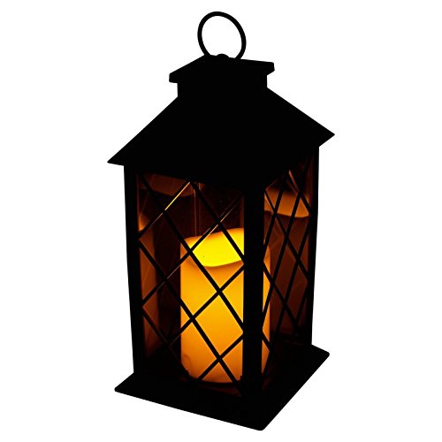 URBNLIVING Bronze Diamond 28cm Lantern With LED Candle