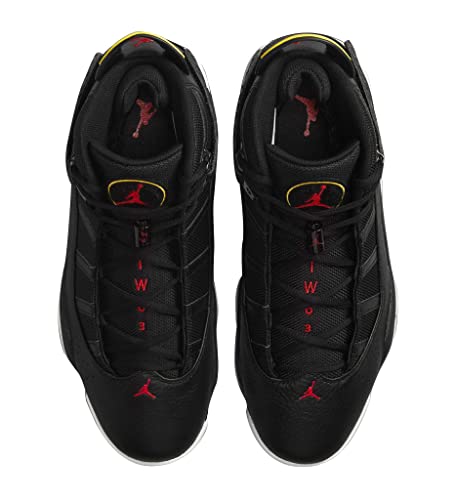 Nike Jordan Men's 6 Rings Basketball Shoes 322992-012 (10.5, Black/White/Red, Numeric_10_Point_5)