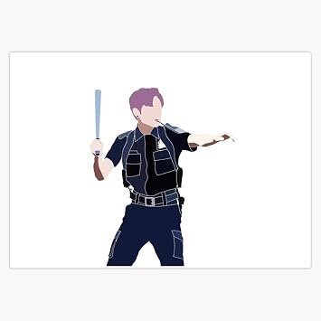 Magnet BTS Jungkook The Policeman Magnetic Vinyl Sticker Decal 5"