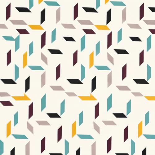 Image of Fitted Sheet White Multicolor Abstract Print Fitted Bedsheet | Glace Cotton 140 TC | King Size (72x78 inch) with 2 Pillow Covers (18x28 inch) | Deep Pocket up to 10 Inches - Soft & Comfortable