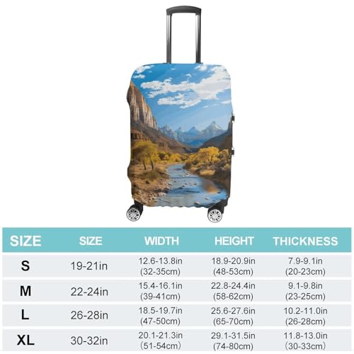 Zion National Park Luggage Cover, Washable Elastic Suitcase Cover Protector Fit 18-32 Inch Luggage2
