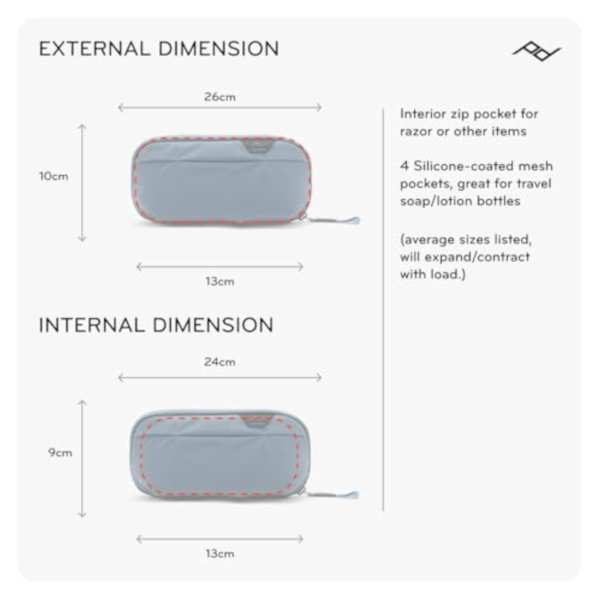 Wash Pouch, Weatherproof Travel Toiletry Bag