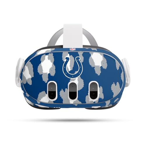 Indianapolis Colts Meta Quest 3 Skin Head Case Designs Autocollant Vinyle Léopard NFL