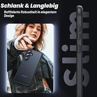 Premium Hülle für Samsung Galaxy S25 FE – Robust, stoßfest & stilvoll! Airbag-Technologie für Schutz auf Militärniveau. Kratzfest, griffig & sorgt für höchsten Komfort (Schwarz, Samsung S25 FE) – Ansicht 4