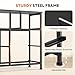 Sweetcrispy 7 Drawer Dresser with Fabric Bins Fabric Storage Tower Organizer for Bedroom Closet Hallway Entryway Tall Chest of Drawers with Steel Frame Wood Top Easy Pull Handles,Black