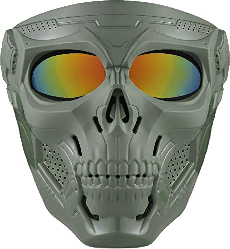 image for CROSSBODY Airsoft Skull Full Face Protective Mask, Dual Mode Wear Desi