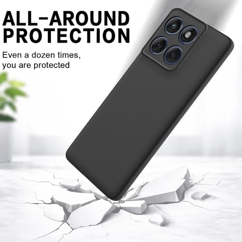 Image of Back Cover Compatible with Motorola Moto Edge 70 5G | Full Camera Protection | Premium Liquid Silicon Case | Flexible Bumper Case for Motorola Moto Edge 70 5G (Black)