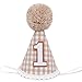 Agkvw Boho 1st Birthday Hat - Neutral 1st Birthday Hat, Boho First Birthday Decoration, 1st Birthday Decor for Boys and Girls, Cake Smash Props