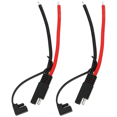 EMSea 2Pcs 2Pin SAE Waterproof Wire Harness Plug 15cm 10AWG for Inverter Amplifier