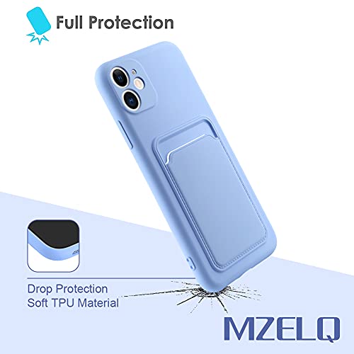 Mzelq Wallet Case For Iphone 11 (6.1 Inch), Card Holder Camera Protection Cover For Iphone 11 + Screen Protector, Soft Slim Card Slot Case Compatible With Iphone 11 Phone Case -Purple #TOP4