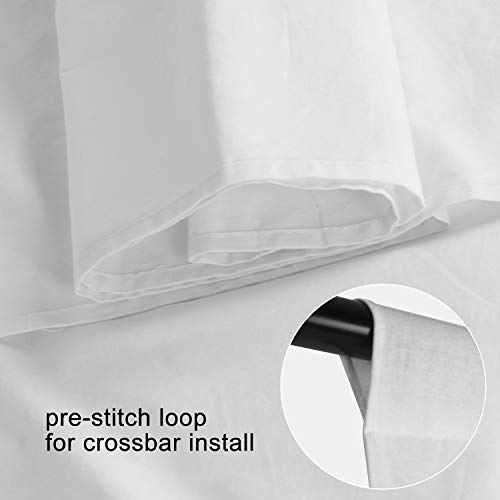 Image of EMART 6x9ft Photography Backdrop White Backdrop for Photoshoot [Muslin 100% Cotton], Photo Video Studio White Back Drop with 4 Clips for Photography Background Screen, Party Backdrop Curtains