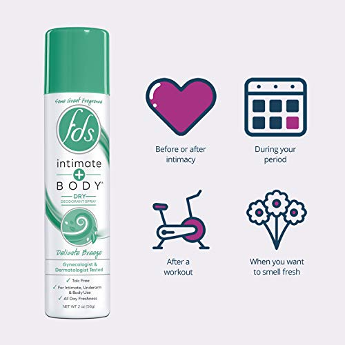 Fds Intimate Deodorant Spray, Delicate Breeze, 2 Oz, Feminine Spray For All Day Freshness & Odor Protection; Ph-Balanced, Talc-Free, Gynecologist Tested #TOP1