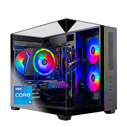 Image of Skytech Gaming Crystal Gaming PC, Intel i5 14400F 2.5GHz, NVIDIA RTX 5050 8GB, 1TB NVMe SSD, 16GB DDR5 RAM 5200, 650W Gold PSU, Wi-Fi, Win 11, Gaming Desktop