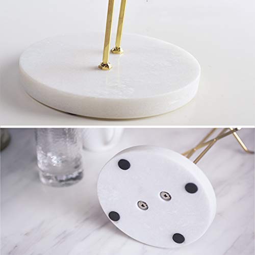Marble Gold Plating Mug Holder Coffee Cup Holder Rack Drinkware Rack Kitchen Accessories Storage Tea Cup Organizer Drinkware Rack Holds 6 Cups