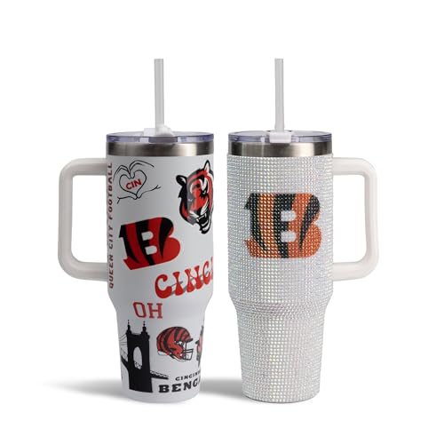 Image of The Memory Company Officially Licensed 2-Pack Game Day Tumblers Team Spirit /Bling, Cincinnati Bengals
