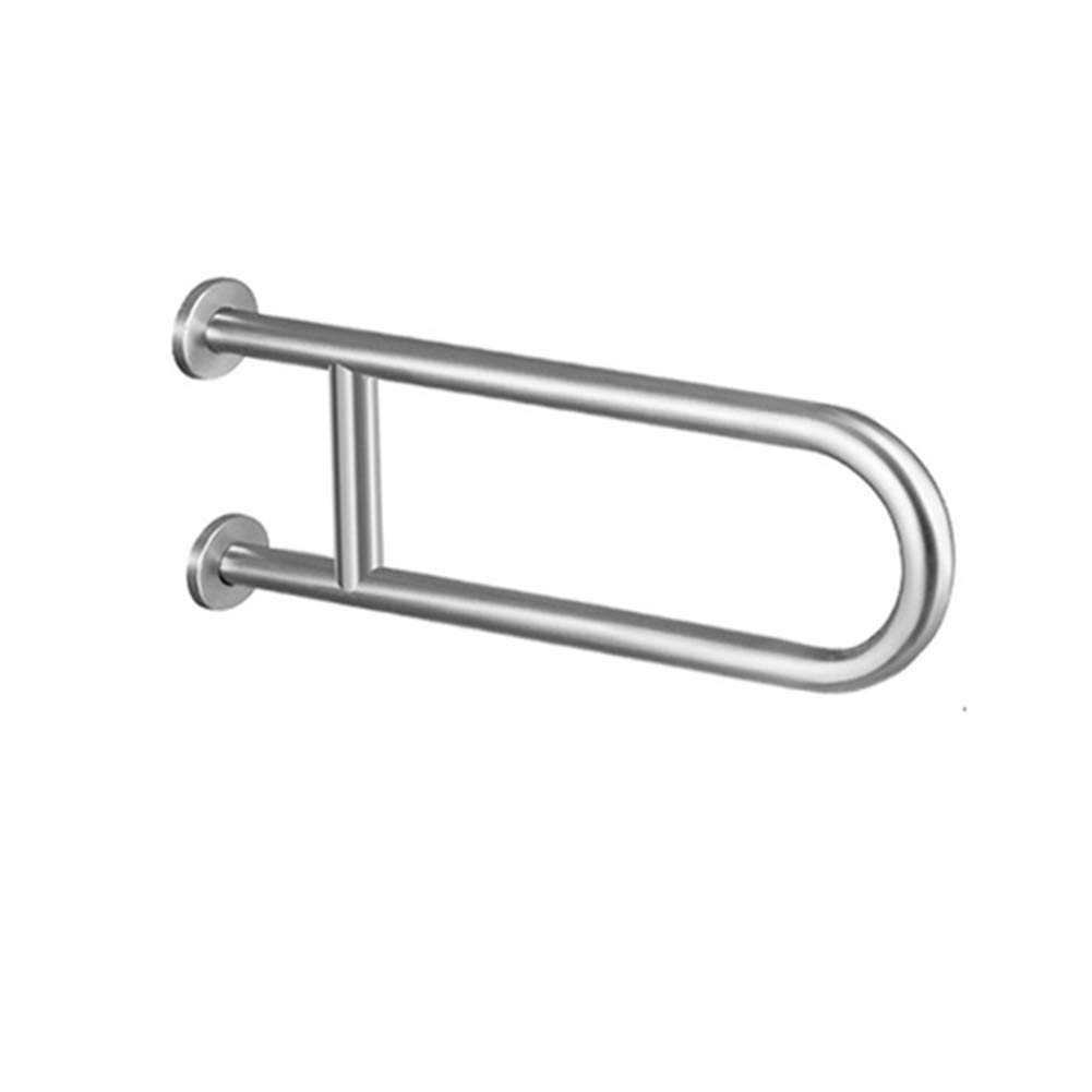 Barra de Apoyo para Inodoro/baño/Ducha/bañera, Asa de Seguridad para Ancianos/minusvalidos/discapacitados, Barra de Agarre en Acero Inoxidable Pulido y Cepillado (Longitud 60 cm)