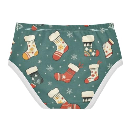 Girls' Sport Panties Organic Underpants for Kid Christmas Stockings with Snowflakes Pattern2