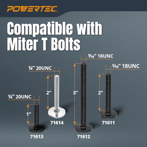 POWERTEC 48" Miter T Track for Router Table, Works With Table Saw Sled, Miter Gauge, Featherboard, Miter Bar, and other T Track Accessories for woodworking (71167) by POWERTEC - Image 4