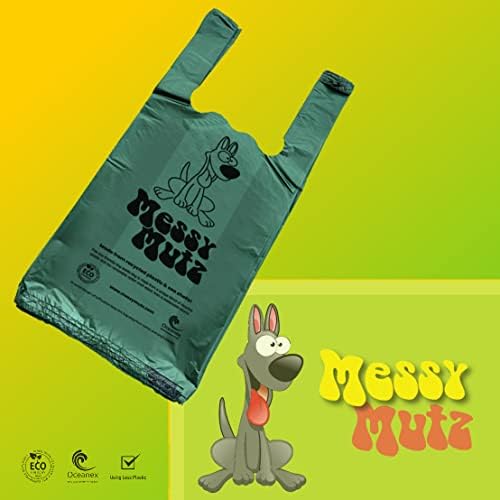 Messy Mutz Large Tie Handle Dog Waste Bags 500 (Not On A Roll)