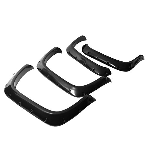 Compatible With 94-02 Dodge Ram 1500/2500 / 3500 4Pc Set Pocket-Riveted Style Side Fender Wheel Flares #TOP3