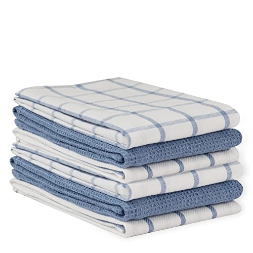 Lane Linen Kitchen Towels Set - Pack Of 6 Cotton Dish Cloths, 18”X 28”, Soft Kitchen Hand Towels, Absorbent Tea Towels For Kitchen, Premium Kitchen Dish Towels, Quick Drying Cleaning Towels - Indigo #TOP1
