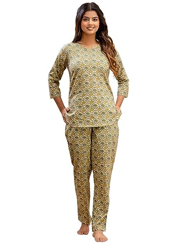 Image of feranoid Women Full Sleeves Cotton Nightsuits