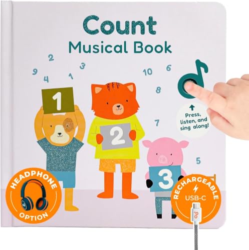 Image of Cali's Books Number Book for Toddlers 1-3 - Learn to Count 1 2 3 Musical Books for Kids, Interactive Talking Baby Sound Book, Educational Song Learning Toys, Singing and Counting Music Toy for Babies