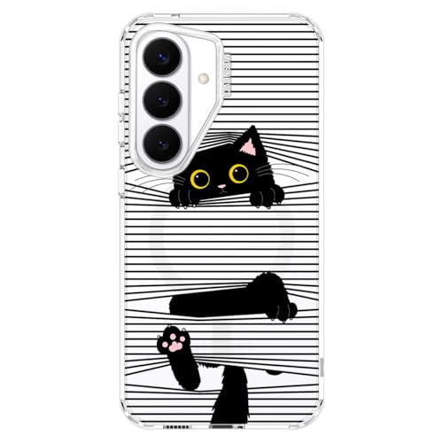 Coque Samsung S26 Chat Noir Transparente pour le Quotidien